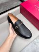 Ferragamo Man Black Calfskin Business Leather Shoes 0428107 (7)_th.jpg